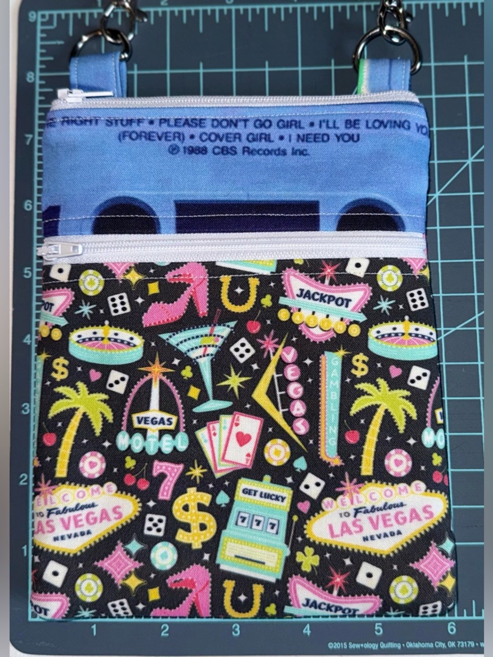 NKOTB Las Vegas Print Crossbody Bag